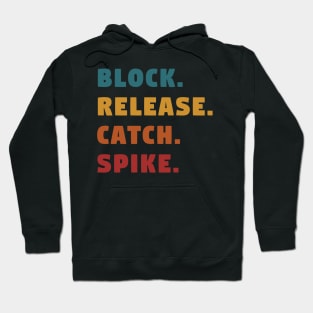 block release catch spike Hoodie